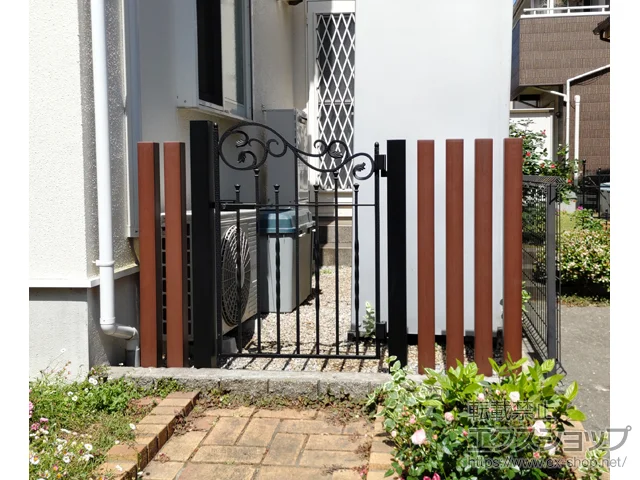 千葉県柏市のLIXIL リクシル(TOEX)の門扉 ラフィーネ門扉1型 片開き 柱仕様 施工例