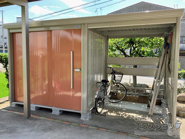 愛知県中央市のタクボの物置・収納・屋外倉庫 Mr.ストックマン プラスアルファ 一般型 4047×1922×2110 TP-40R19-T 施工例