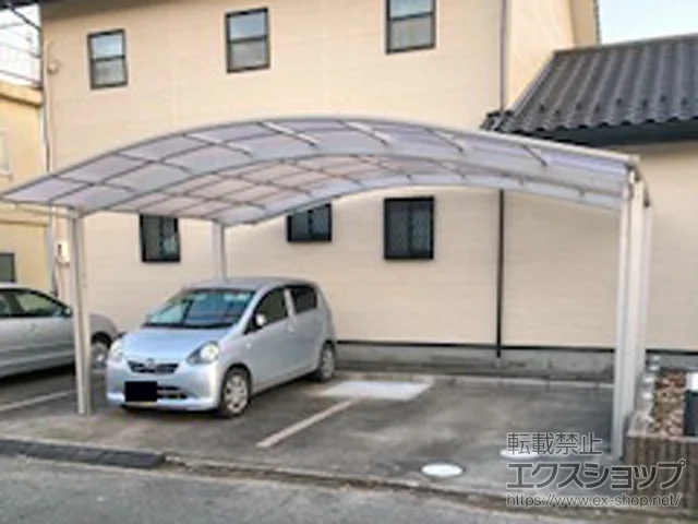 愛知県久留米市のYKKAPのカーポート アリュース 600タイプ 2台用 積雪〜20cm対応 施工例