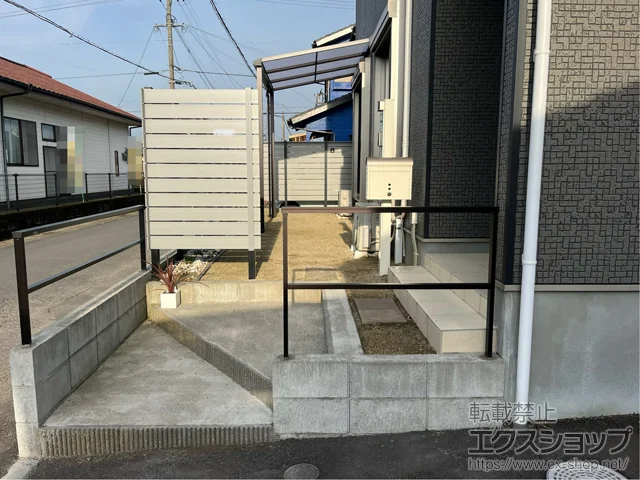宮崎県横浜市のYKKAPのフェンス・柵 ルシアス フェンス Lite A02型 横格子1本 施工例