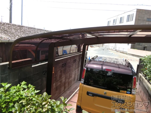 兵庫県調布市のYKKAPのカーポート アリュース キャップ 600タイプ 単体セット 積雪〜20cm対応 施工例