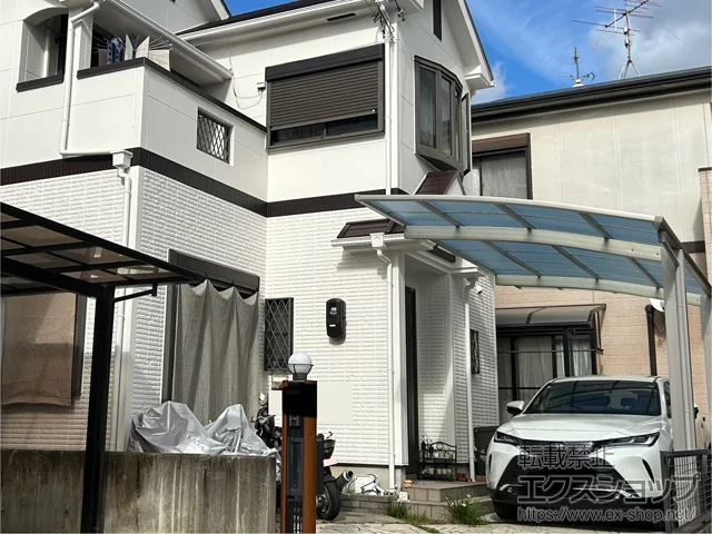 京都府伊丹市のYKKAPのカーポート アリュース 600タイプ 1台用 積雪〜20cm対応 施工例