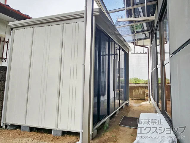 福島県柏市のイナバの物置・収納・屋外倉庫 Mr.ストックマンダンディ 一般型 3232×1922×2110 ND-3219-DB 施工例