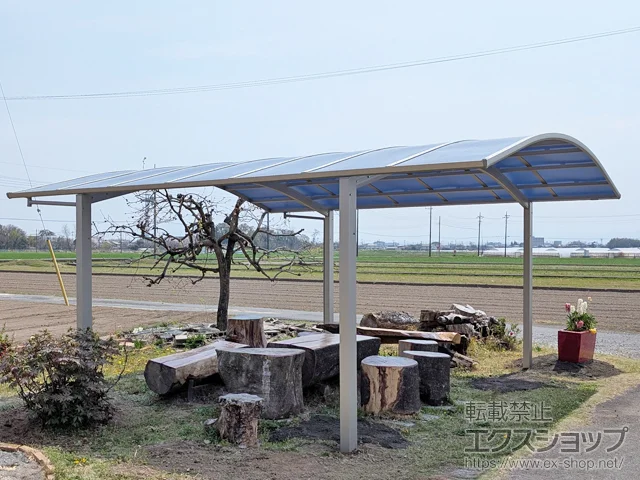 群馬県久留米市のYKKAPのカーポート アリュース 600タイプ 2台用 積雪〜20cm対応 施工例